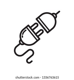 plug icon, electric plug in trendy flat style 