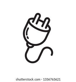 plug icon, electric plug in trendy flat style 