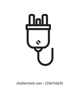 plug icon, electric plug in trendy flat style 