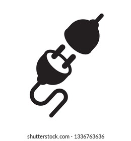 plug icon, electric plug in trendy flat style 