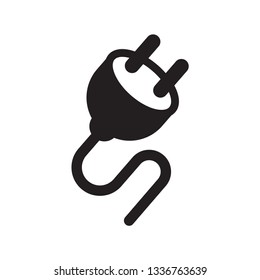 plug icon, electric plug in trendy flat style 