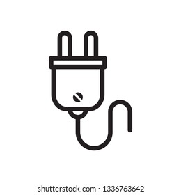 plug icon, electric plug in trendy flat style 
