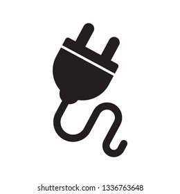 plug icon, electric plug in trendy flat style 