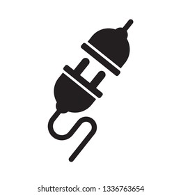 plug icon, electric plug in trendy flat style 