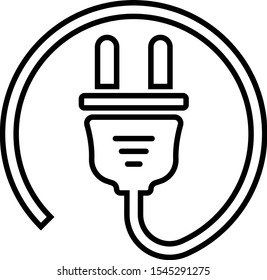 Plug Icon, electric plug icon Vector art Illustration
