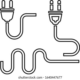 Icono de enchufe, enchufe eléctrico, arte vectorial Ilustración