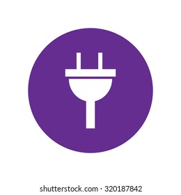 plug icon electricity sign.  violet icon.