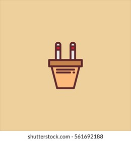 plug icon flat design