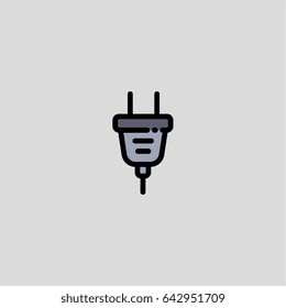 plug icon flat design