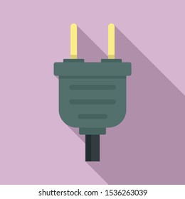 Plug icon. Flat illustration of plug vector icon for web design