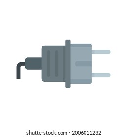 Plug icon. Flat illustration of plug vector icon isolated on white background
