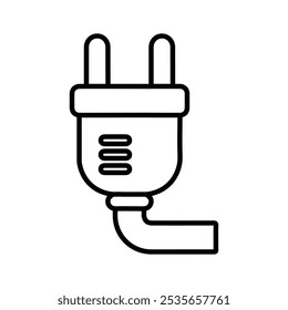 icono de enchufe Símbolo aislado de logotipo plano