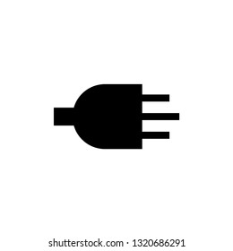Plug Icon In Flat Style Vector For Apps, UI, Websites. Black Icon Vector Illustration.