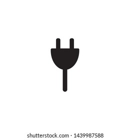 Plug Icon Flat Vector Illustration 