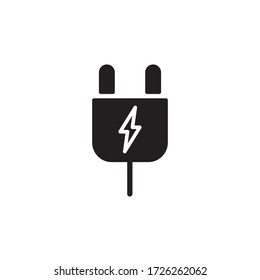 plug icon glyph vector illustration. ecology icon isolated on white background