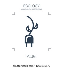 plug icon. high quality filled plug icon on white background. from ecology collection flat trendy vector plug symbol. use for web and mobile