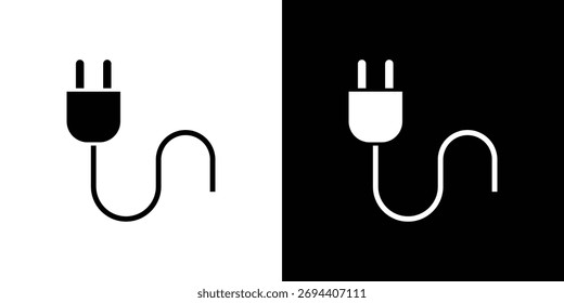 Diseño de elemento de ilustración de icono de enchufe. iconos de glifo negro