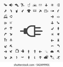 Plug icon illustration isolated vector sign symbol