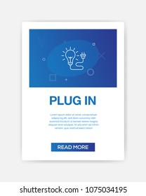 PLUG IN ICON INFOGRAPHIC