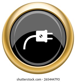 Plug icon. Internet button on white  background. EPS10 Vector. 