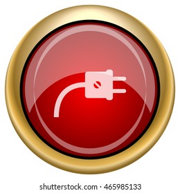 Plug icon. Internet button on white background. EPS10 vector.
