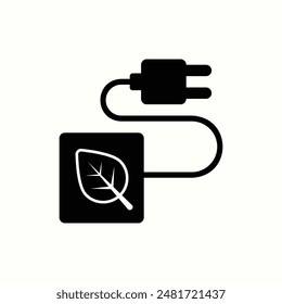 plug icon, isolated environment theme, glyph style illustration icon