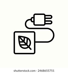 plug icon, isolated line icon