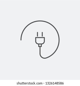 Plug icon isolated on background. Electricity symbol modern, simple, vector, icon for website design, mobile app, ui. Vector Illustration