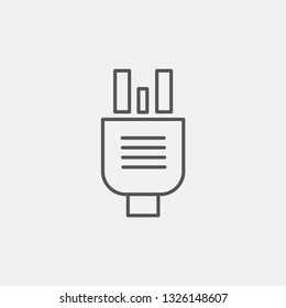 Plug icon isolated on background. Electricity symbol modern, simple, vector, icon for website design, mobile app, ui. Vector Illustration