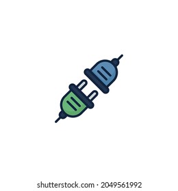 Plug Icon Isolated On White Background