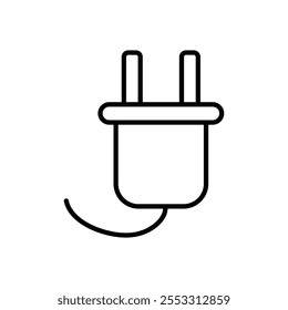 Plug icon isolated on white background