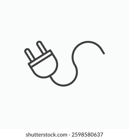 Plug icon isolated on white background