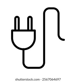 Plug Icon Lineal Style Vector Illustration
