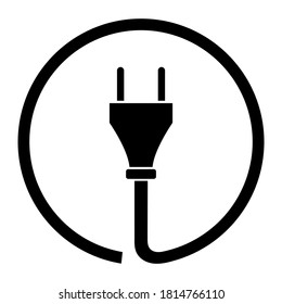 Plug  icon, logo isolated on white background