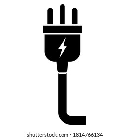 Plug  icon, logo isolated on white background
