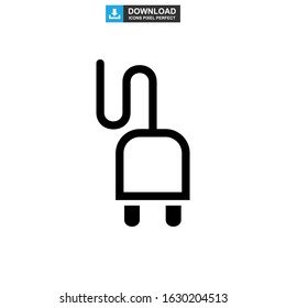 plug icon or logo isolated sign symbol vector illustration - high quality black style vector icons
