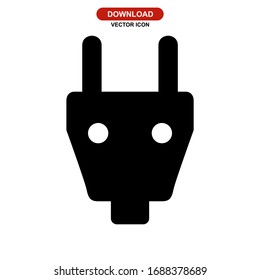 plug icon or logo isolated sign symbol vector illustration - high quality black style vector icons
