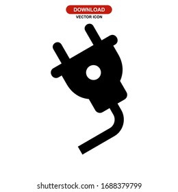 plug icon or logo isolated sign symbol vector illustration - high quality black style vector icons
