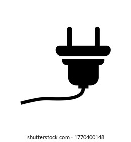 Icono de enchufe o logotipo símbolo de signo aislado ilustración vectorial de alta calidad estilo negro iconos vectoriales
