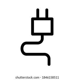 icono de enchufe o logotipo símbolo de señalización aislado ilustración vectorial de alta calidad estilo negro iconos vectoriales

