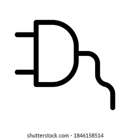 icono de enchufe o logotipo símbolo de señalización aislado ilustración vectorial de alta calidad estilo negro iconos vectoriales
