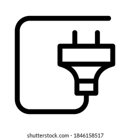 plug icon or logo isolated sign symbol vector illustration - high quality black style vector icons
