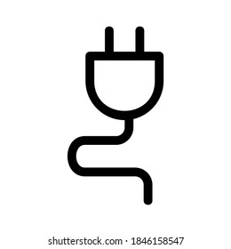 Plug-Icon oder Logo einzeln auf Zeichen, Vektorgrafik - hochwertige Vektorsymbole in schwarzem Stil
