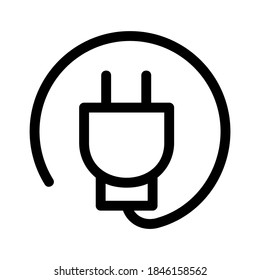 plug icon or logo isolated sign symbol vector illustration - high quality black style vector icons

