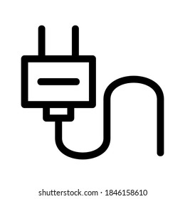 Plug-Icon oder Logo einzeln auf Zeichen, Vektorgrafik - hochwertige Vektorsymbole in schwarzem Stil
