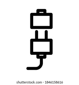 icono de enchufe o logotipo símbolo de señalización aislado ilustración vectorial de alta calidad estilo negro iconos vectoriales
