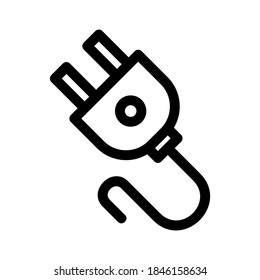 icono de enchufe o logotipo símbolo de señalización aislado ilustración vectorial de alta calidad estilo negro iconos vectoriales
