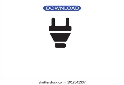icono de enchufe o logotipo aislado símbolo de signo ilustración vector ilustración - iconos vectoriales de estilo negro de alta calidad.