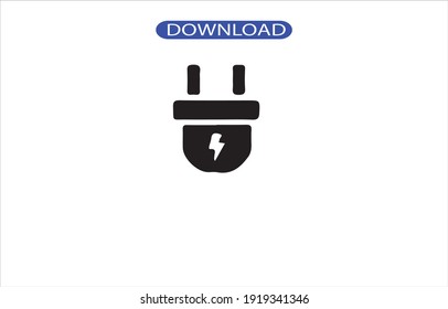 icono de enchufe o logotipo aislado símbolo de signo ilustración vector ilustración - iconos vectoriales de estilo negro de alta calidad.