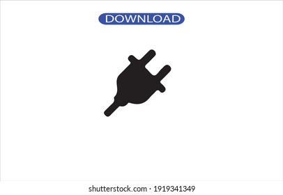 Plug-Icon oder Logo einzeln auf Zeichen Vektorgrafik - qualitativ hochwertige Vektorsymbole im schwarzen Stil.